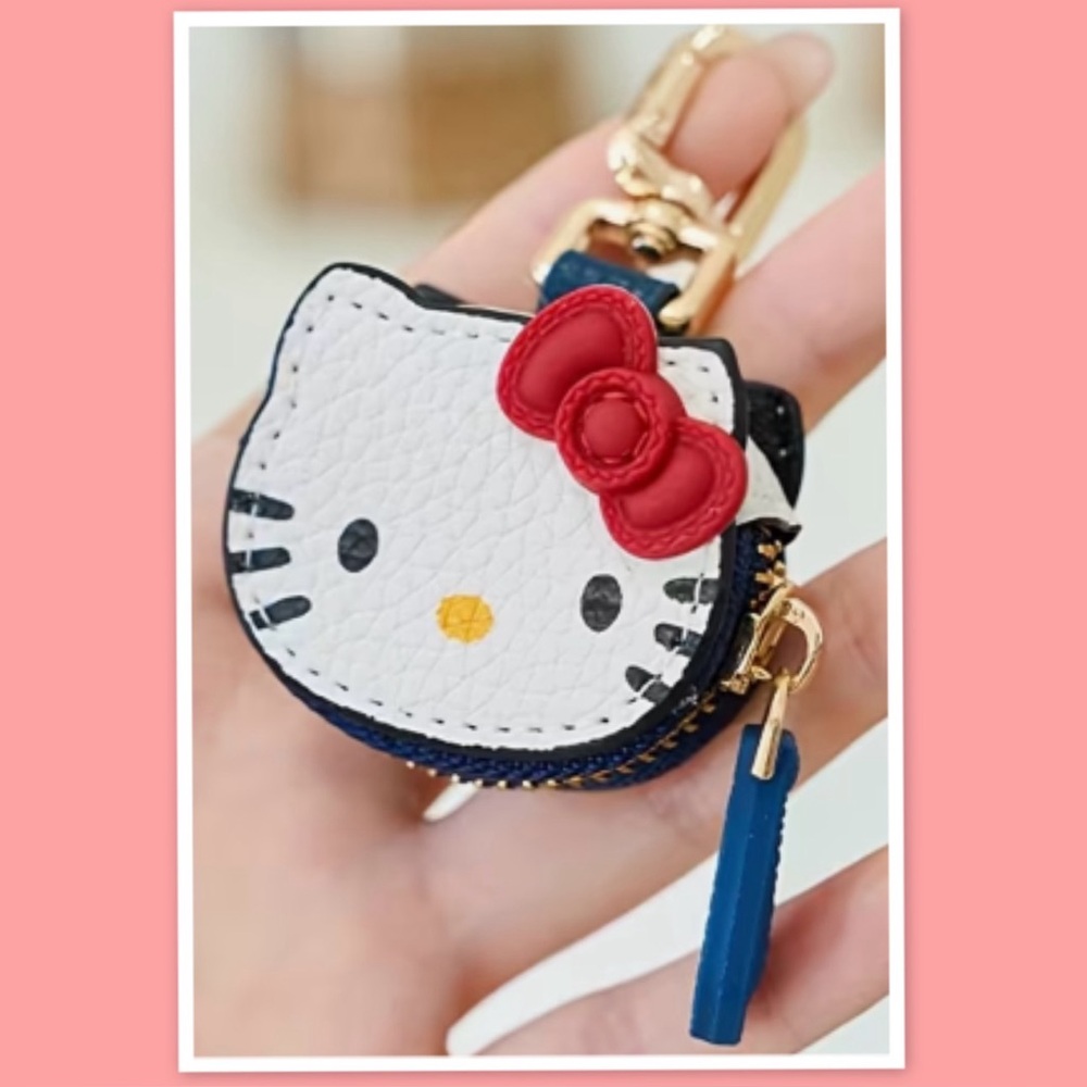 Sanrio Hello Kitty Mini Storage Bag, Hello Kitty Mini Zipper Pouch Bag Charm
